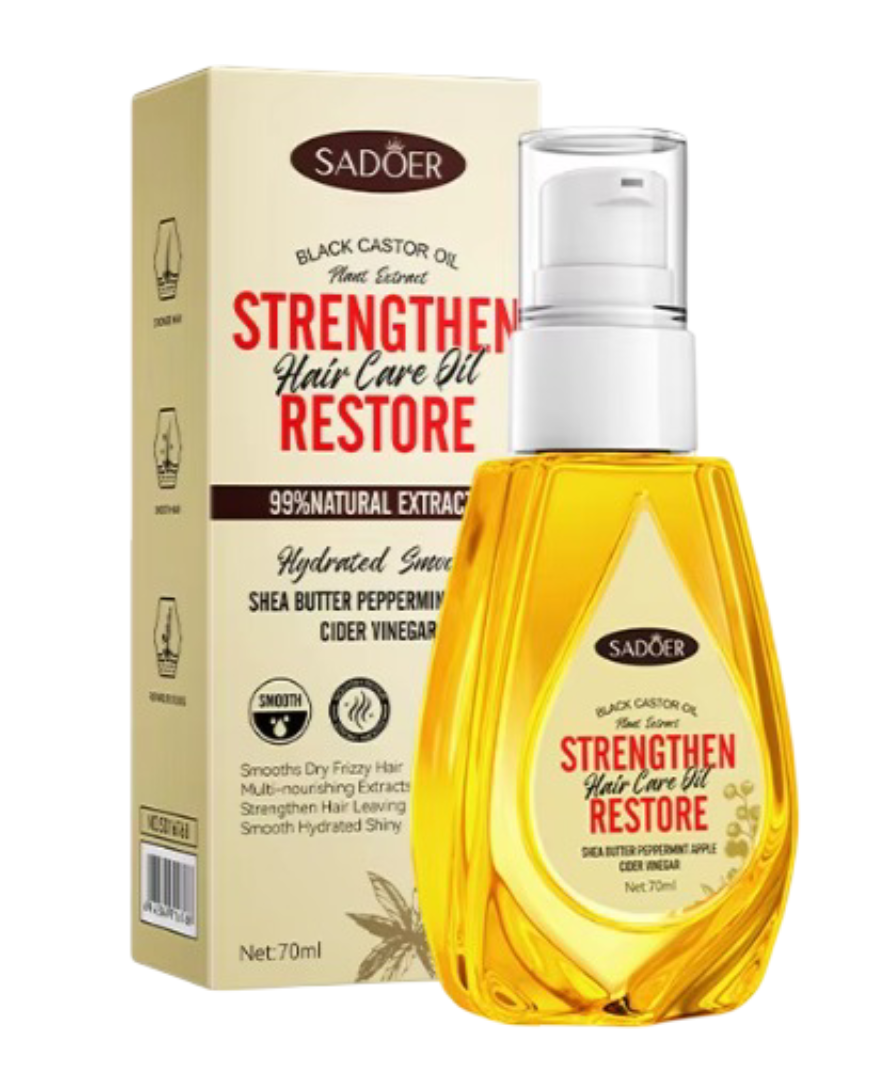 Plaukų aliejus su ricina, 70ml.