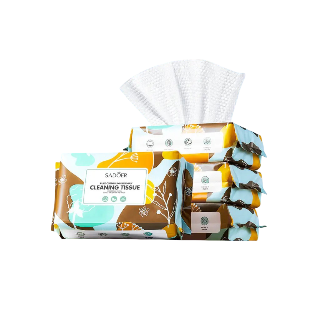 Medvilninės sausos servetėlės, 50vnt