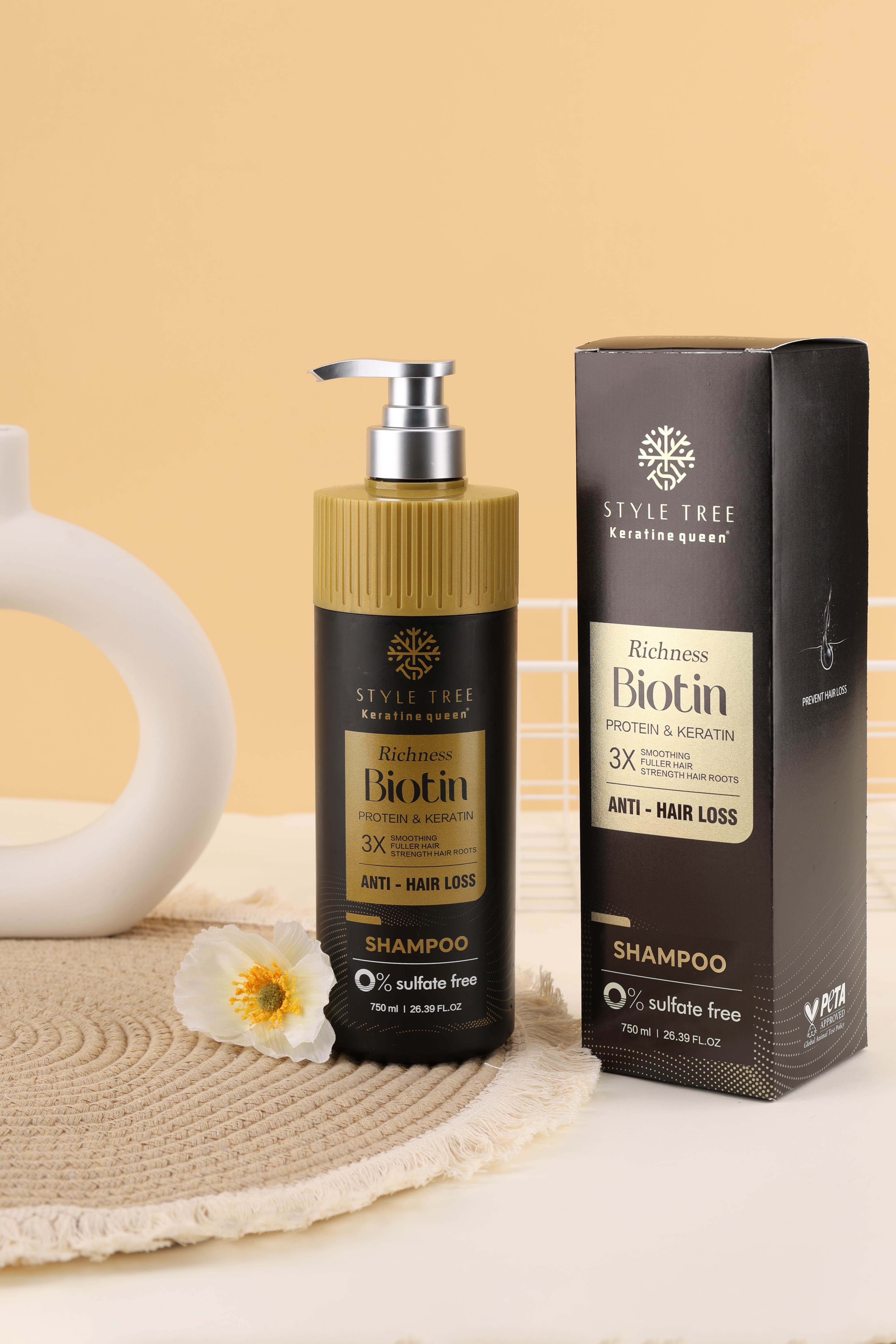 Šampūnas nuo plaukų slinkimo su biotinu, 750ml