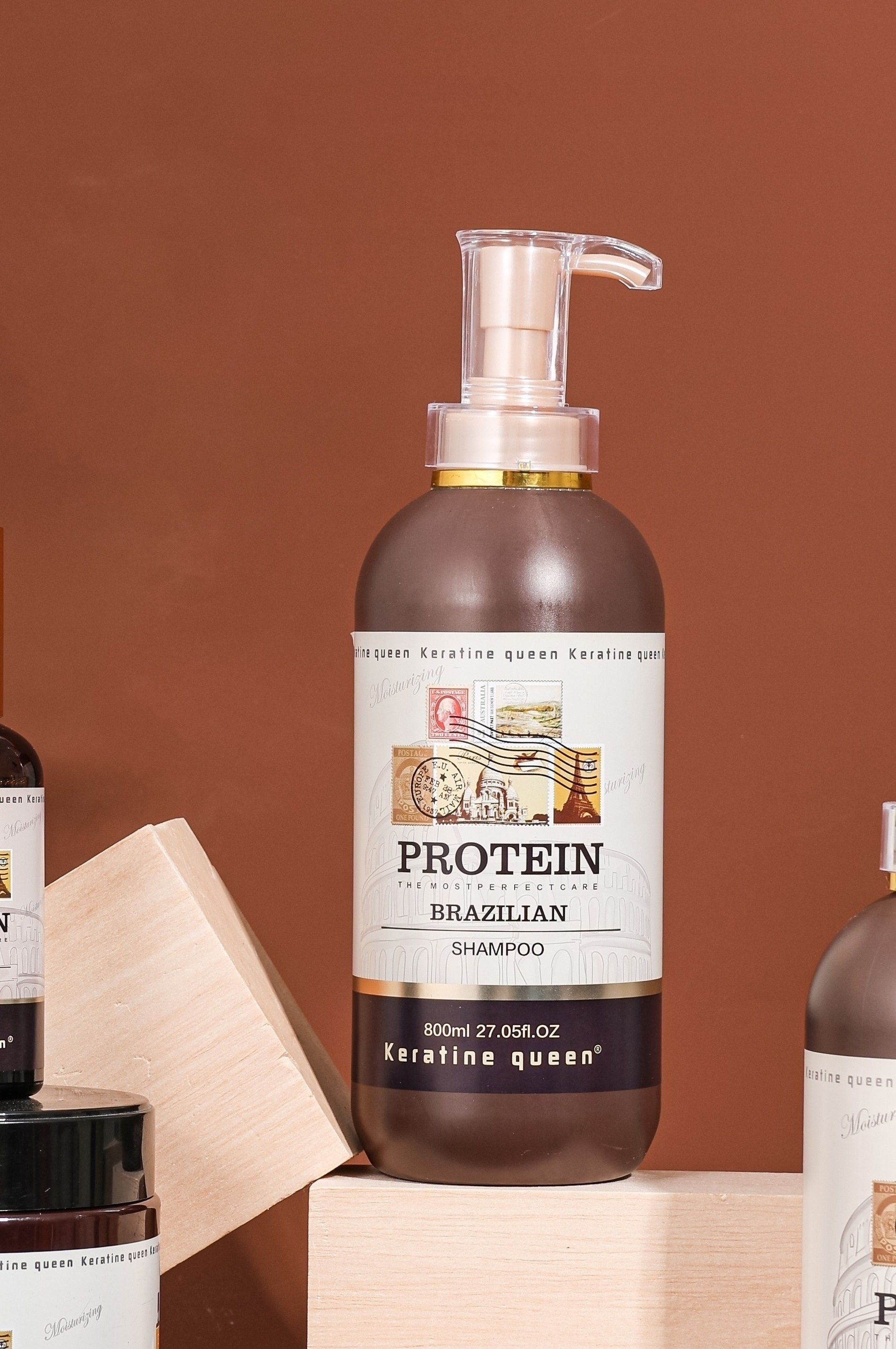 Drėkinamasis braziliškas šampūnas su baltymais, 800ml