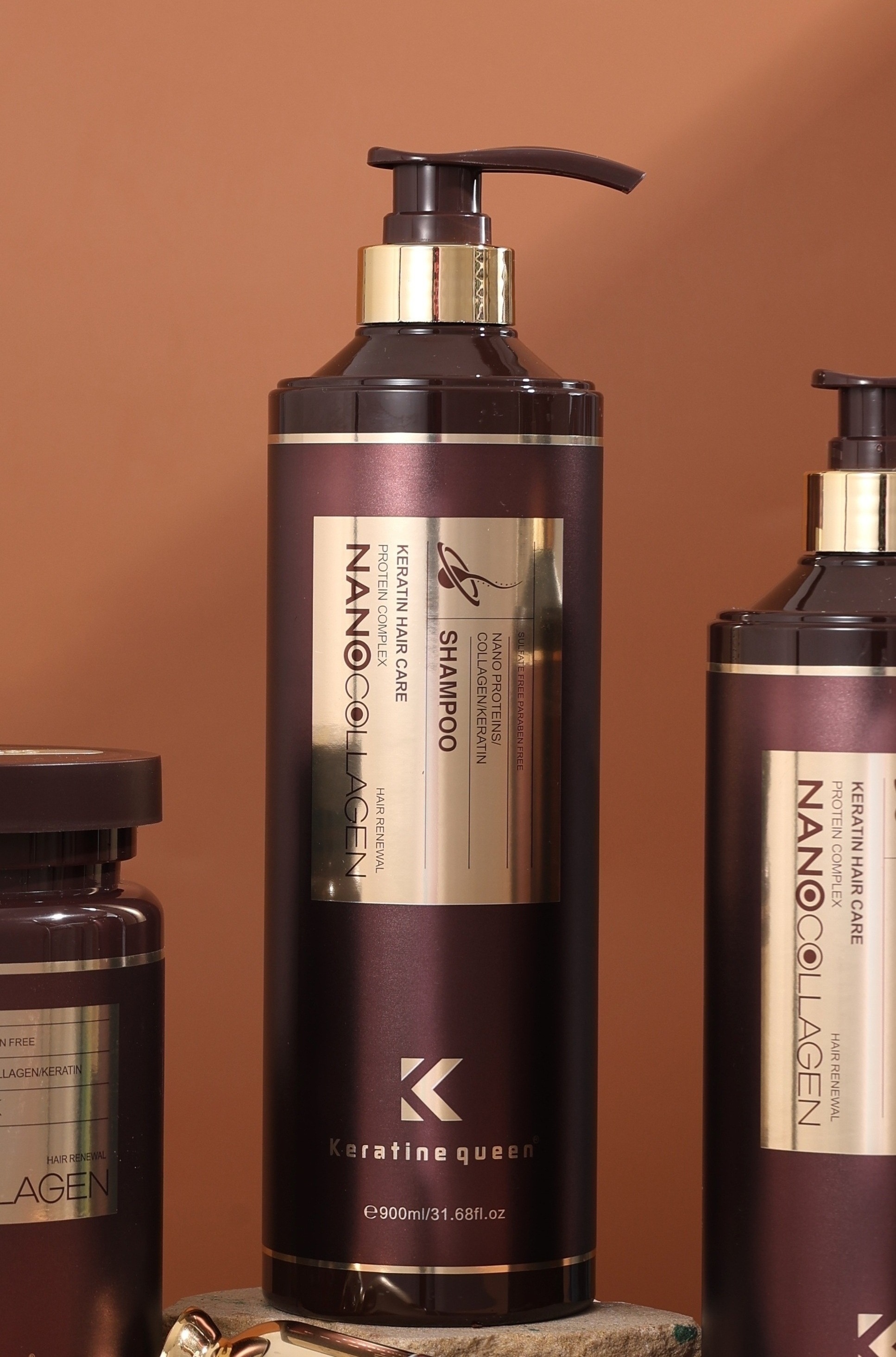 Stiprinamasis šampūnas su nano kolagenu, proteinu 900ml