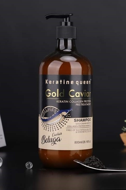 Drėkinamasis šampūnas su ikrų ekstraktu, keratinu 800ml