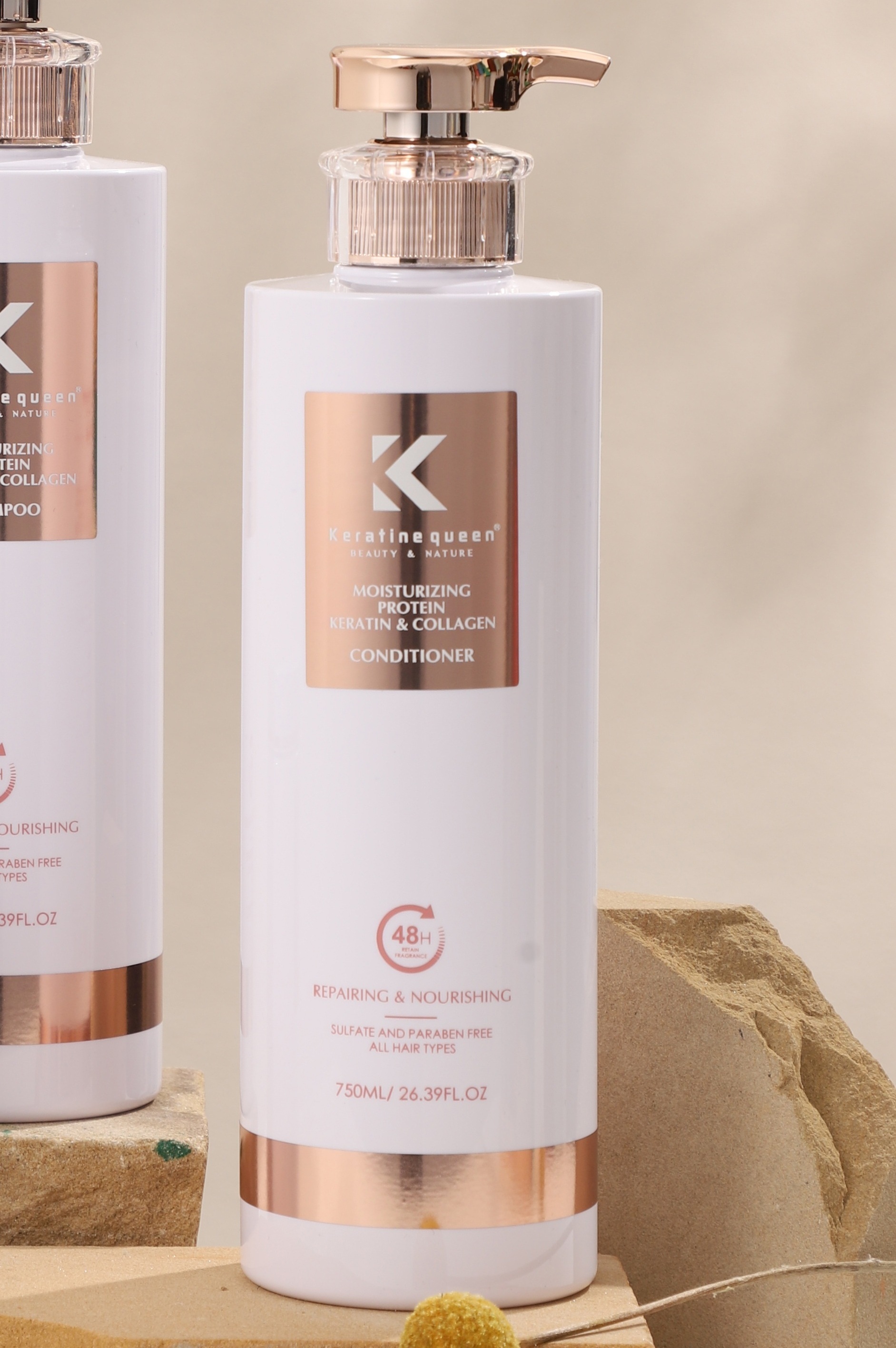 Drėkinamasis kondicionierius su proteinu, keratinu ir kolagenu, 750ml.