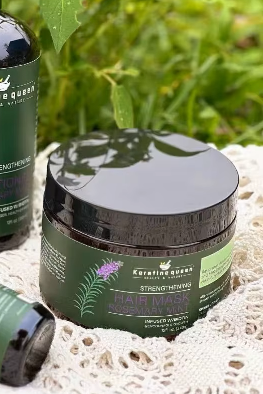 Stiprinanti rozmarinų ir mėtų  kaukė, 340g