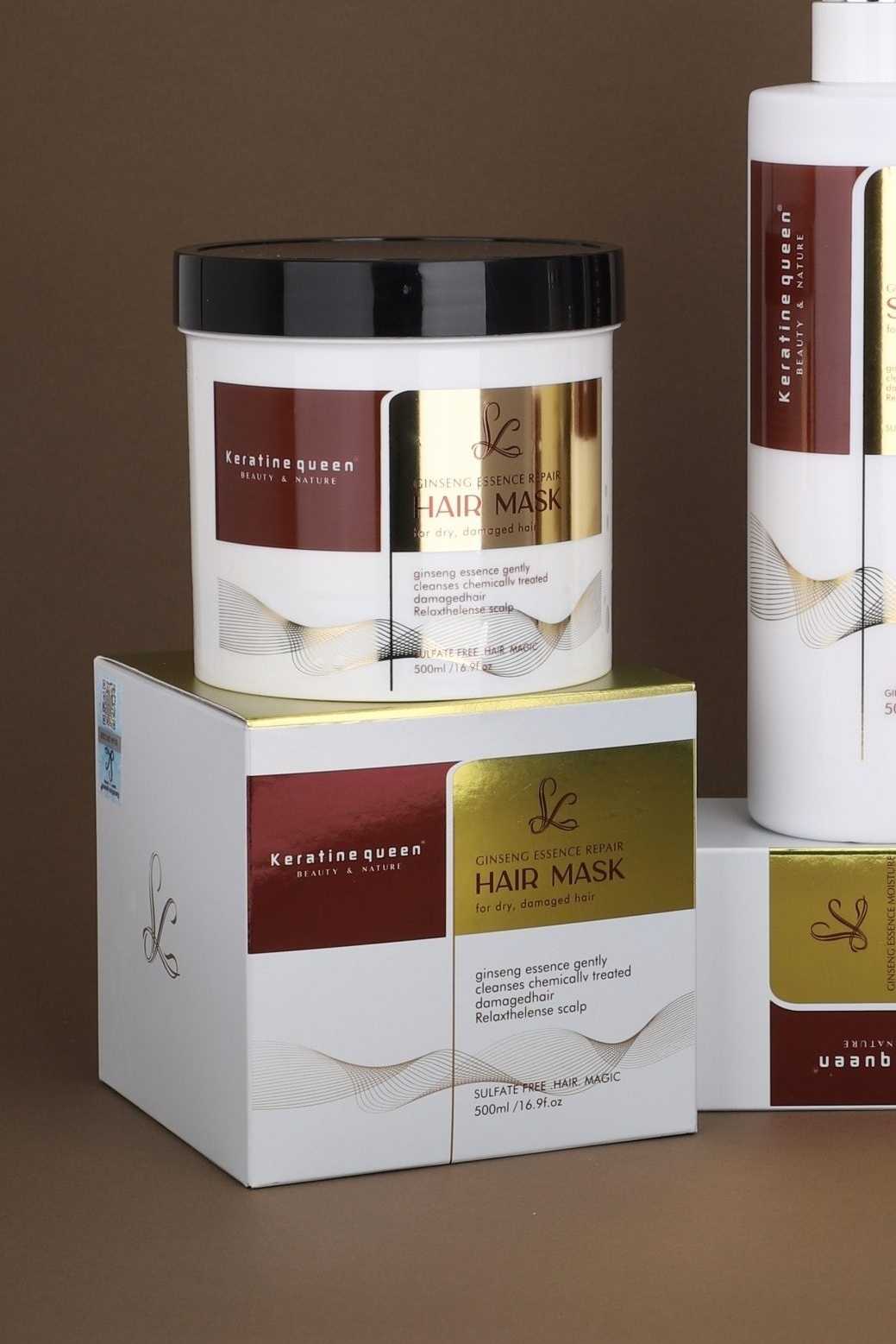 Atkuriamoji kaukė su ženšeniu, 500ml