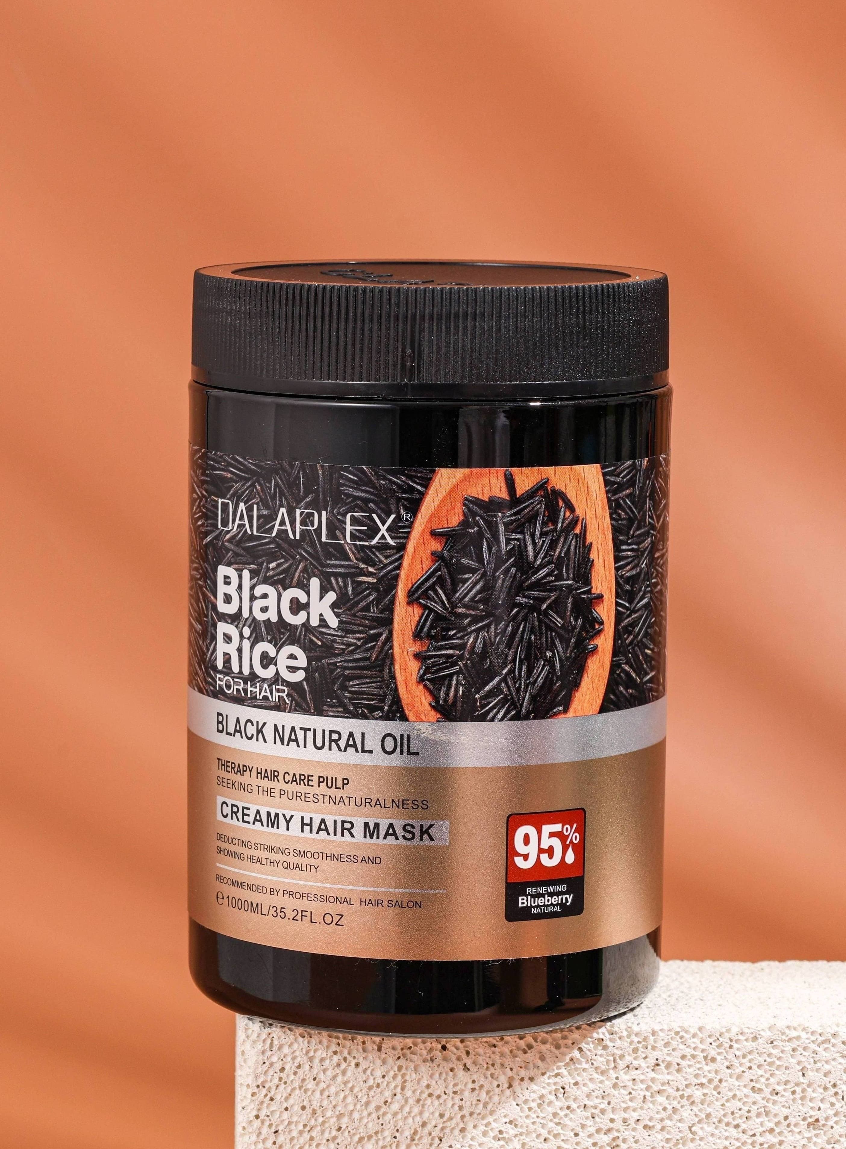 Kaukė plaukams su juodaisiais ryžiais, 1000ml