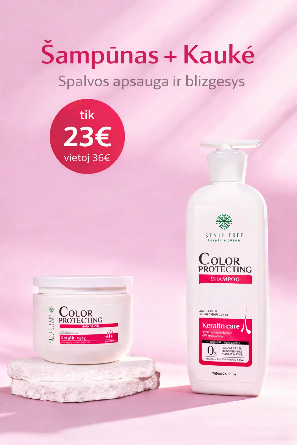 Rinkinys dažytiems plaukams