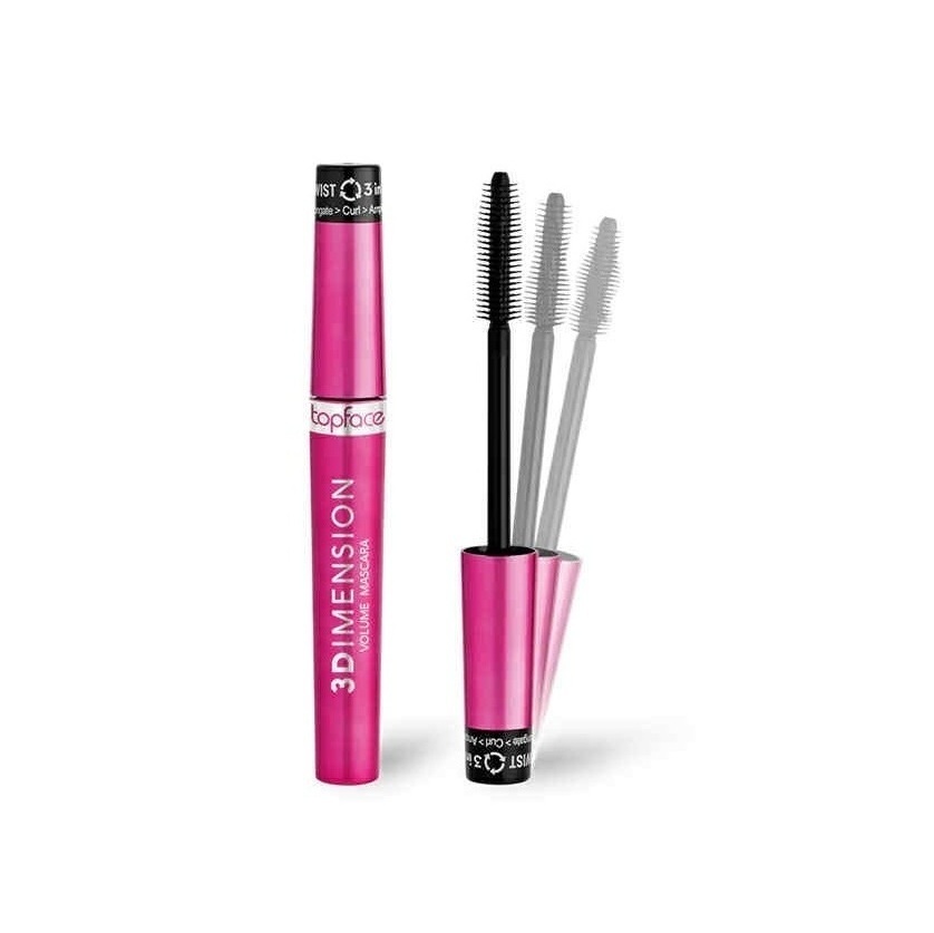 Topface 3 DIMENSION juodas blakstienų tušas, 8ml